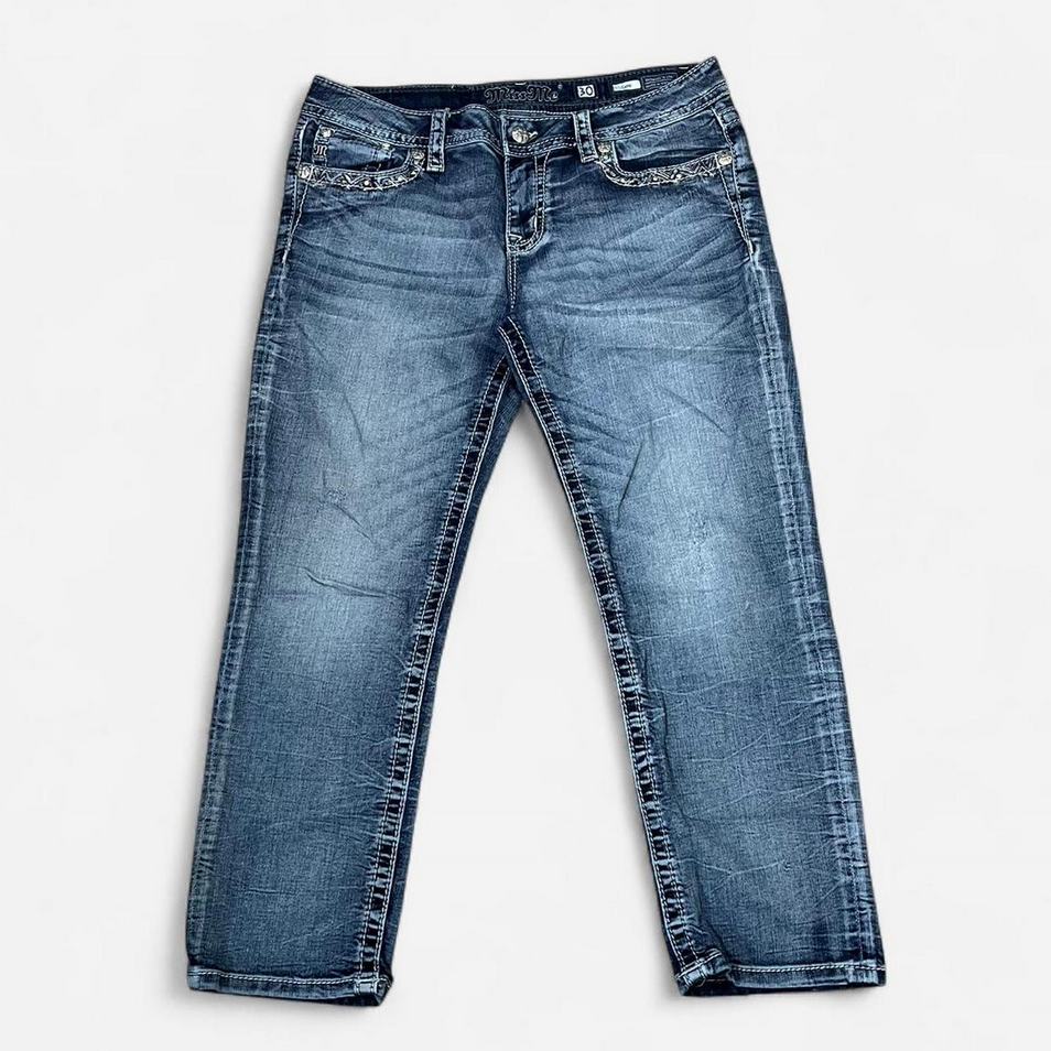 Miss Me Women's Blue Capris • S30