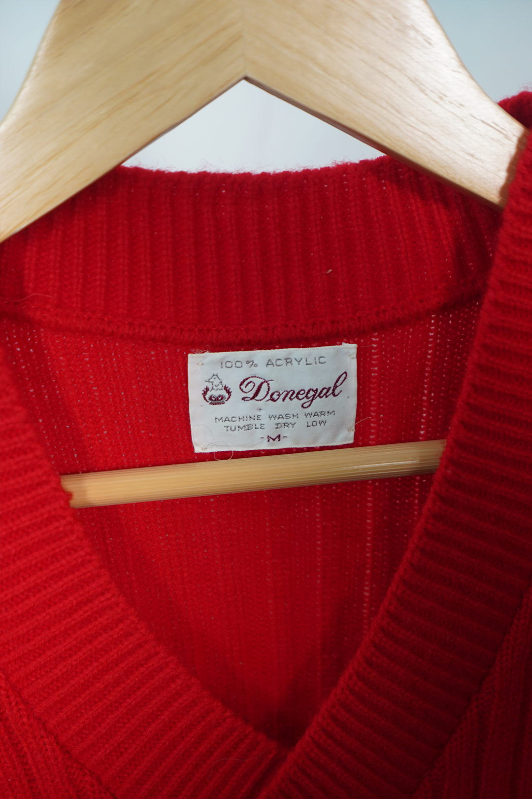 1970s Donegal Red Sweater Vest