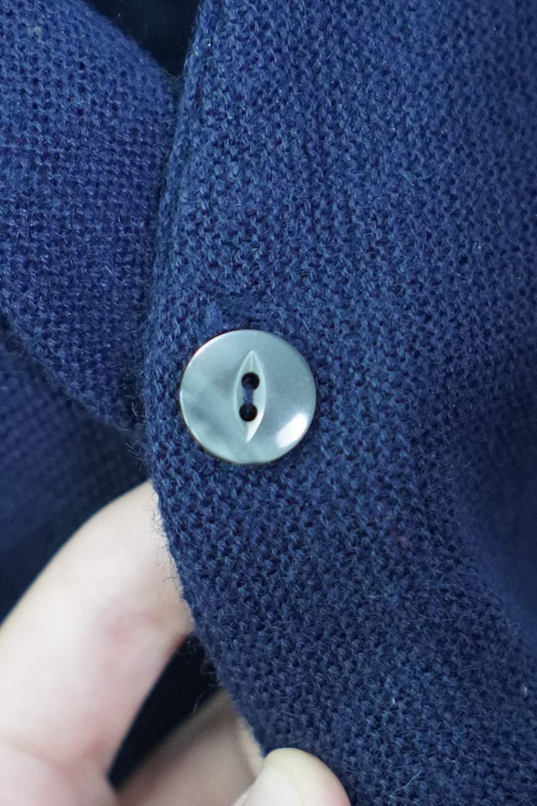 1970s Challenger Acrylic Blue Cardigan