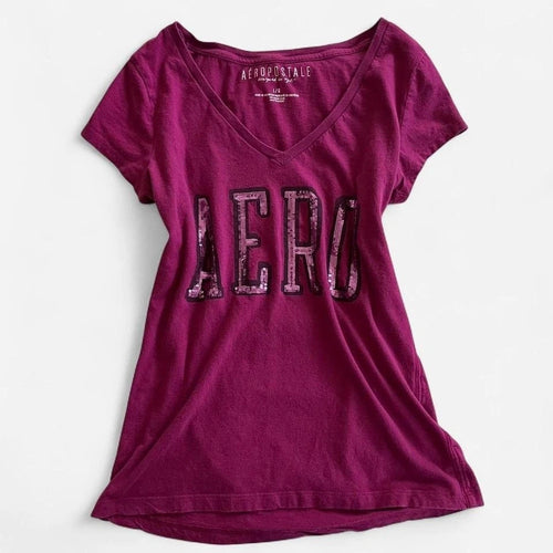 Aeropostale • V-neck Purple Shirt • L