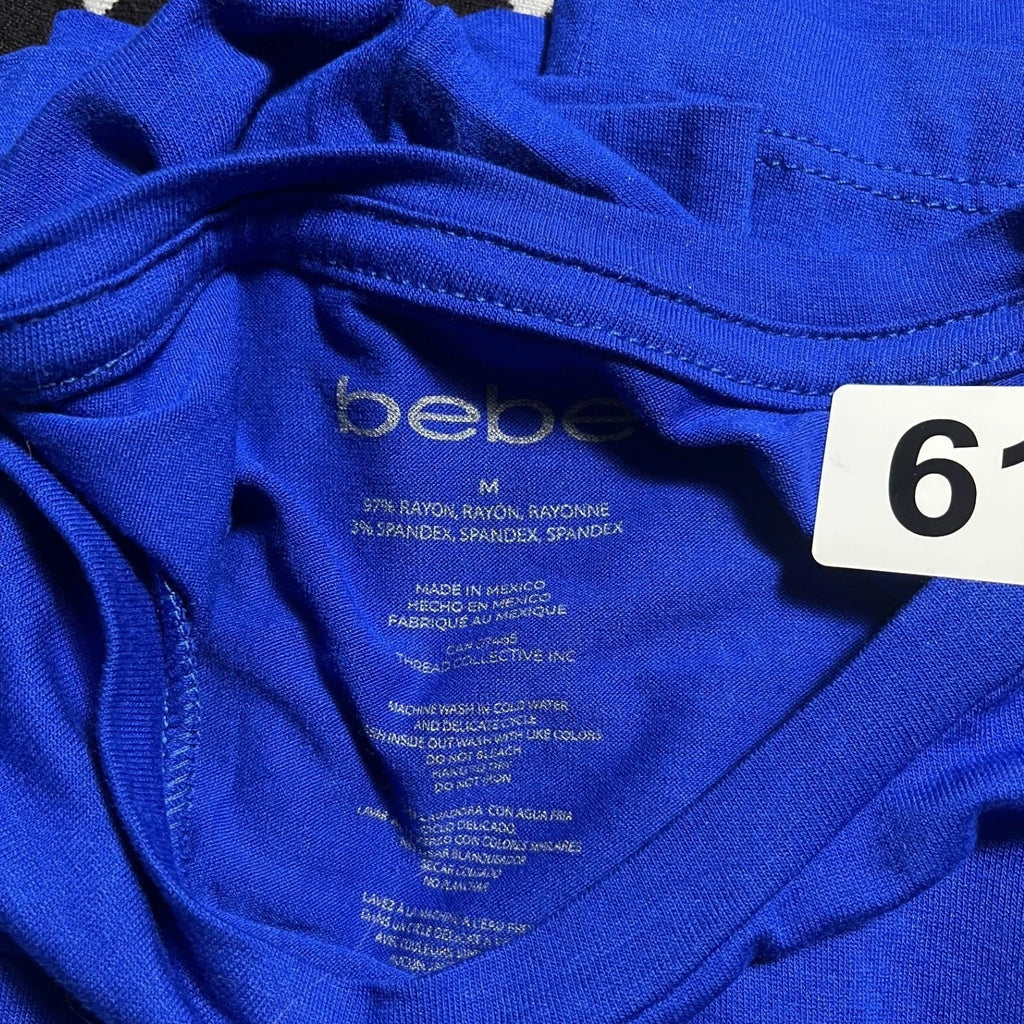 Bebe • Blue Graphic T Shirt  • M