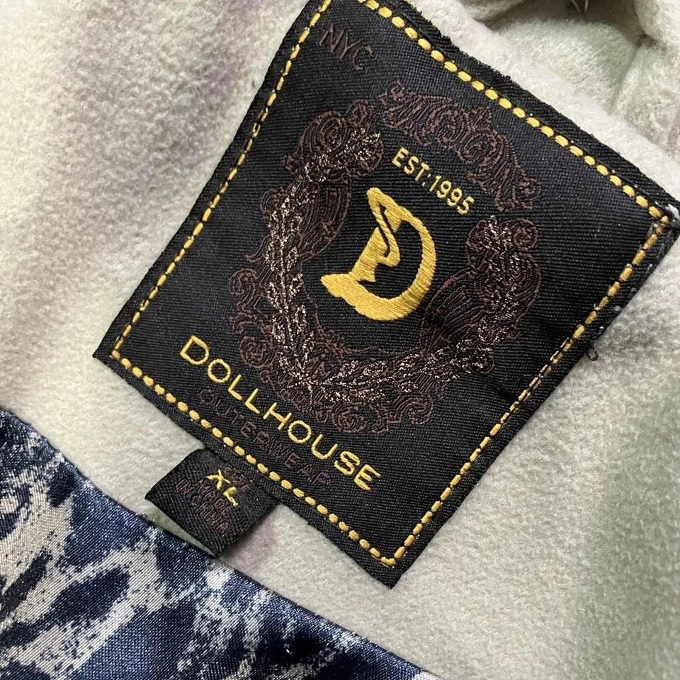 Dollhouse • Leopard Cream Pea Coat • XL