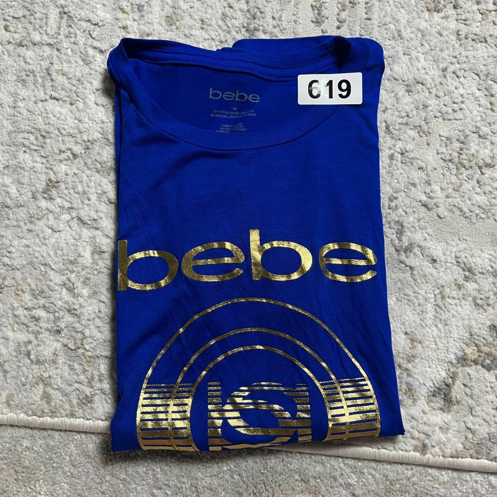 Bebe • Blue Graphic T Shirt  • M